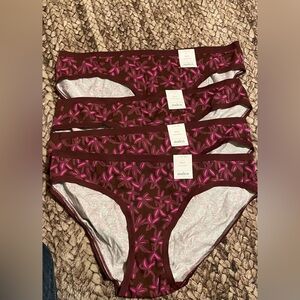 Auden Brown and Pink Floral Bikini Panties